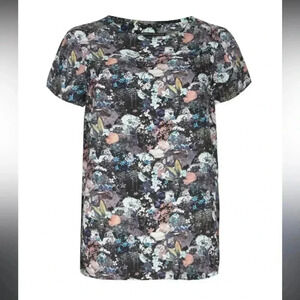 All Saints Bonanza Italian Silk Blouse Size 6 / Small EUC Beautiful Print 😍